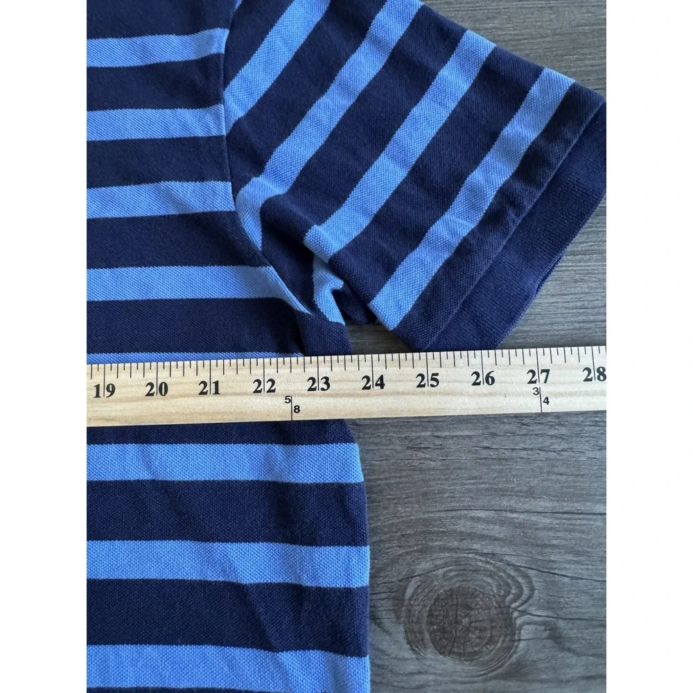 Polo Ralph Lauren Men's XL Striped Polo Shirt Blue Navy Short Sleeve Cotton